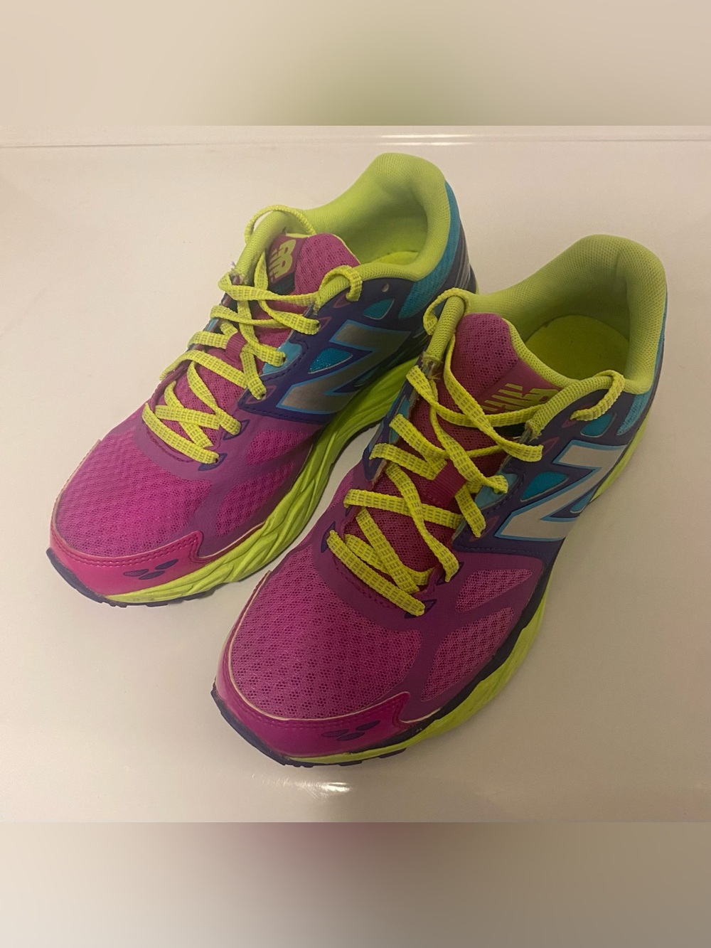 New Balance Women’s Pink & Lime Athletic Running Shoes